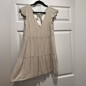 Abercrombie & Fitch Beige Dress Women Size Petite Small, Has Pockets Worn Once